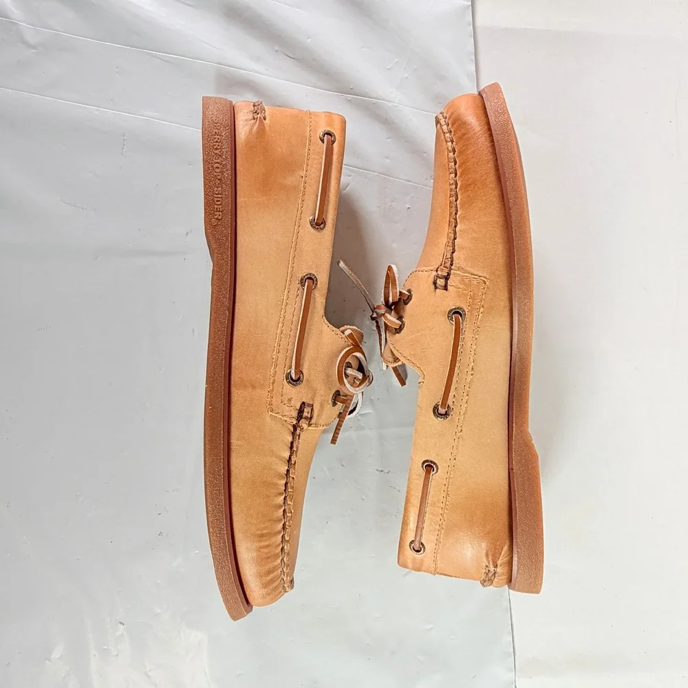 Sperry Gold Cup Authentic Original Burnished Tan Boat Shoes Men's Size 11.5 M
